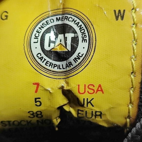 Caterpillar CAT Utility Metallic Gold Black Colorado Women's Work Boots Size 7 - Picture 9 of 9